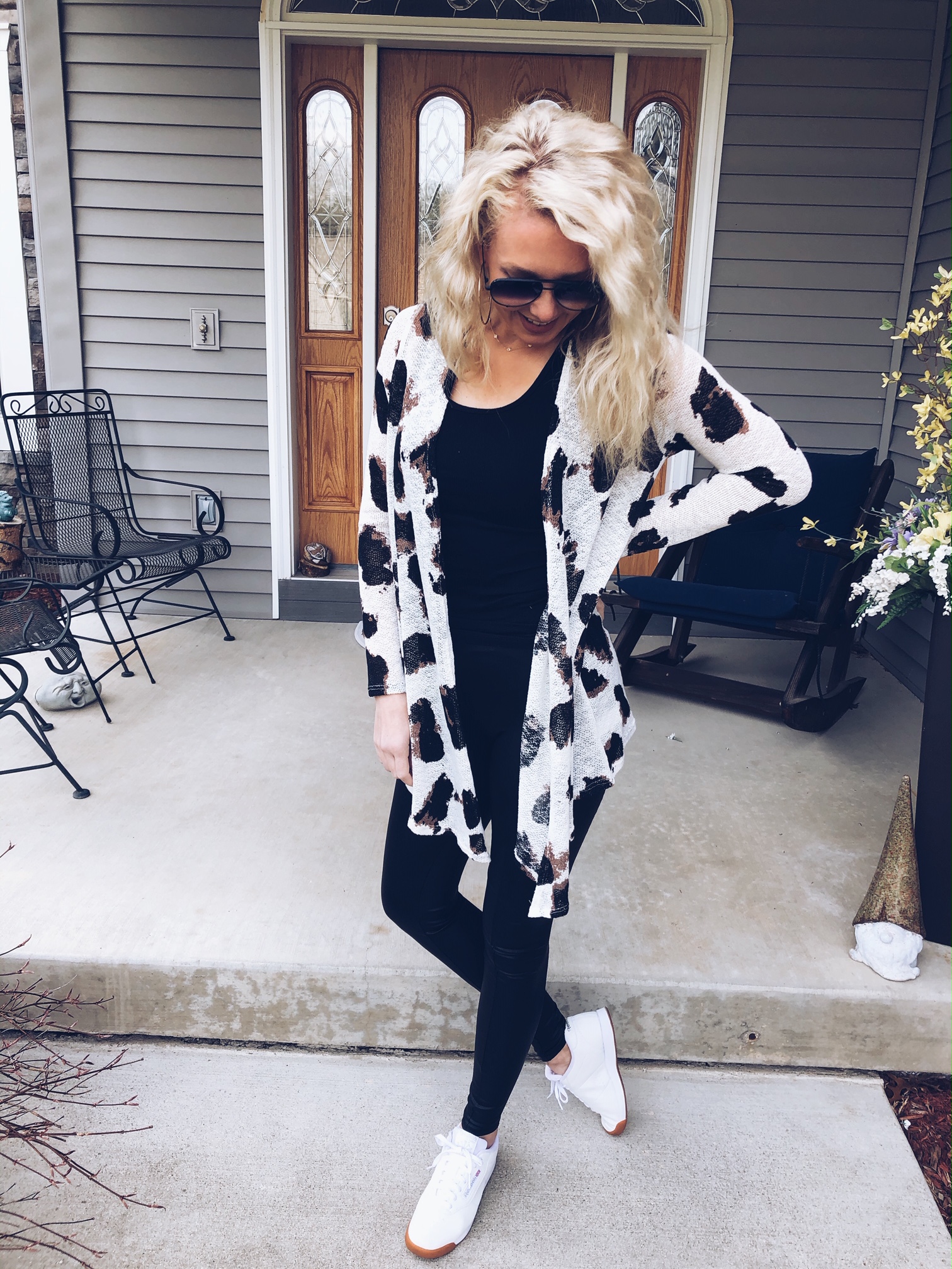 Cow Print Cardigan – Belle Row Boutique